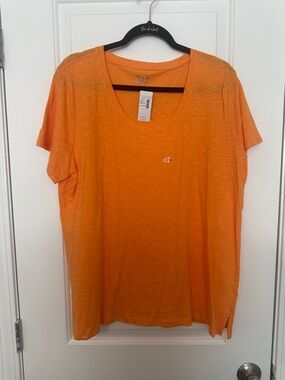 Maurices Orange Short Sleeve Scoop Neck Tee